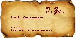 Dach Zsuzsanna névjegykártya